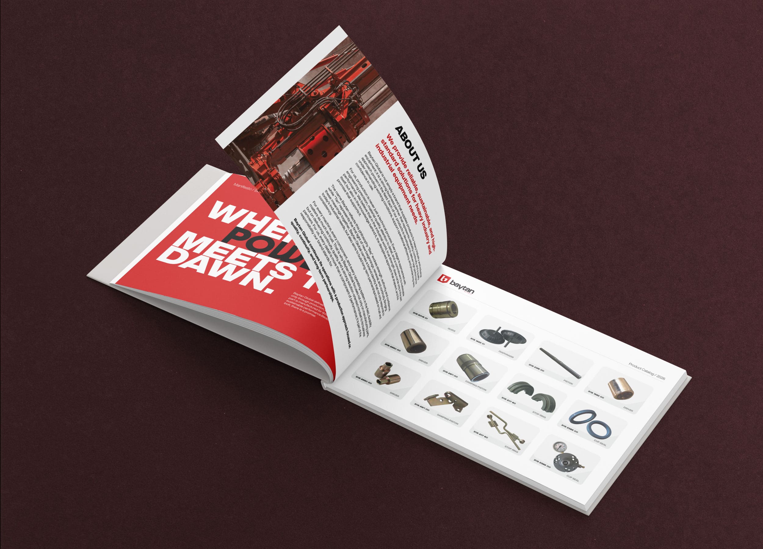 Baytan Global katalog iç sayfa sunumu