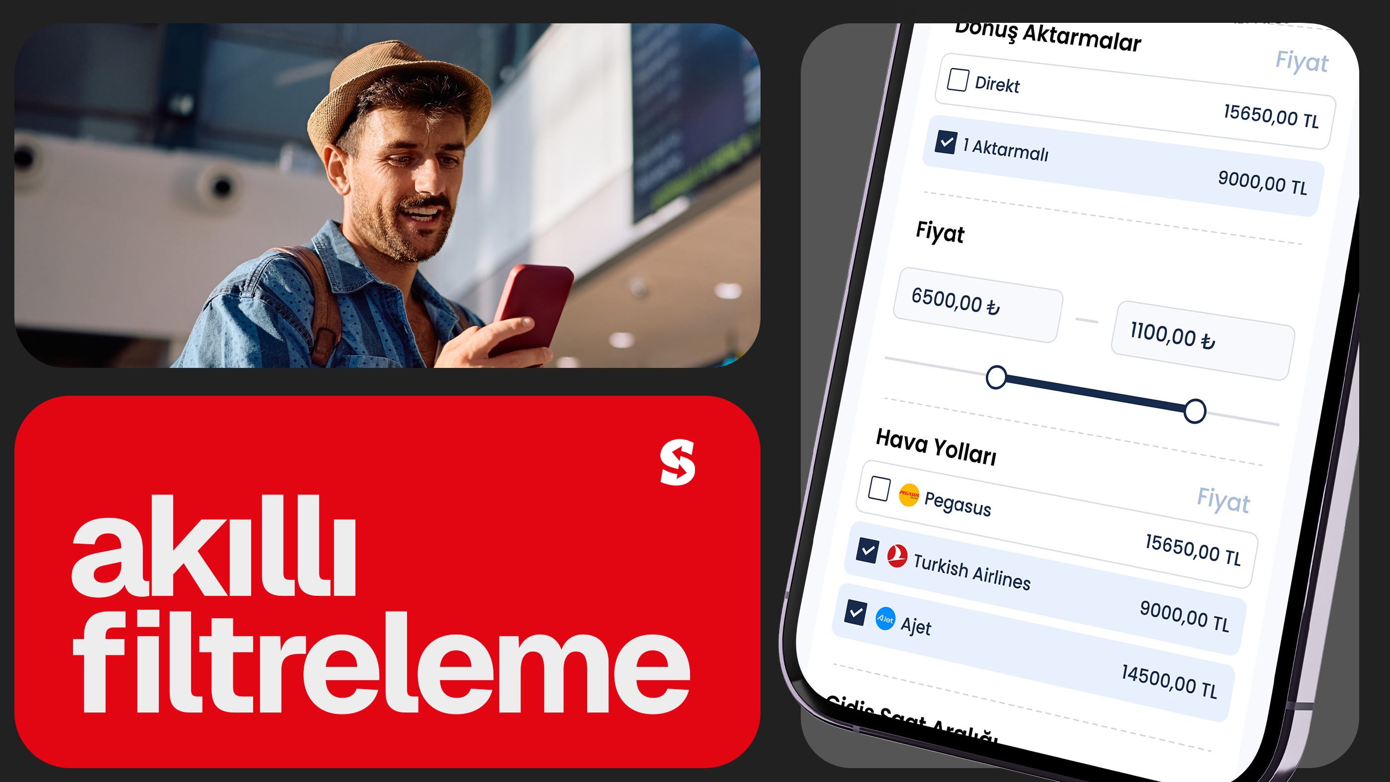 SeturBiz akilli filtreleme arayuzu